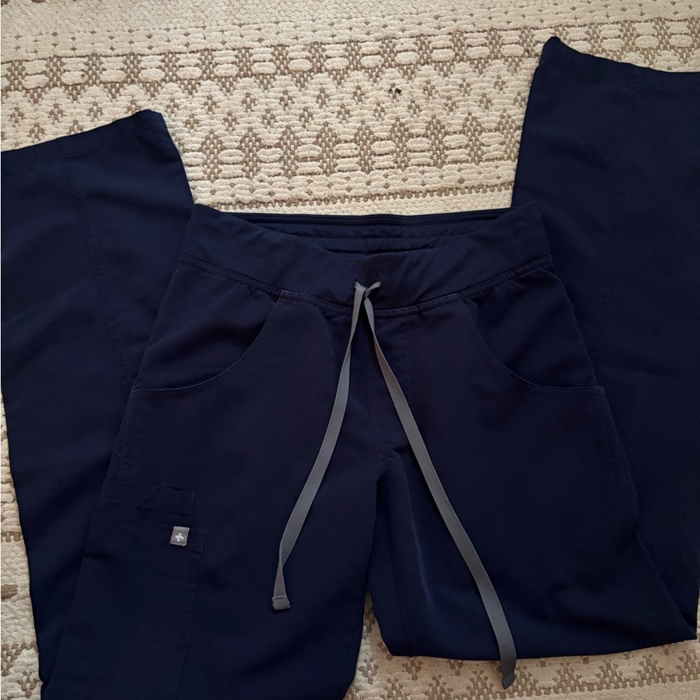 Figs Kade Cargo Navy Blue Scrub Pants